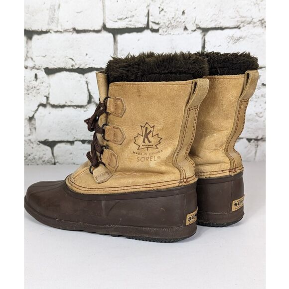 VINTAGE SOREL Women's Kaufman Lined Water Repellant Snow Duck Boots Size 9 - Picture 3 of 9